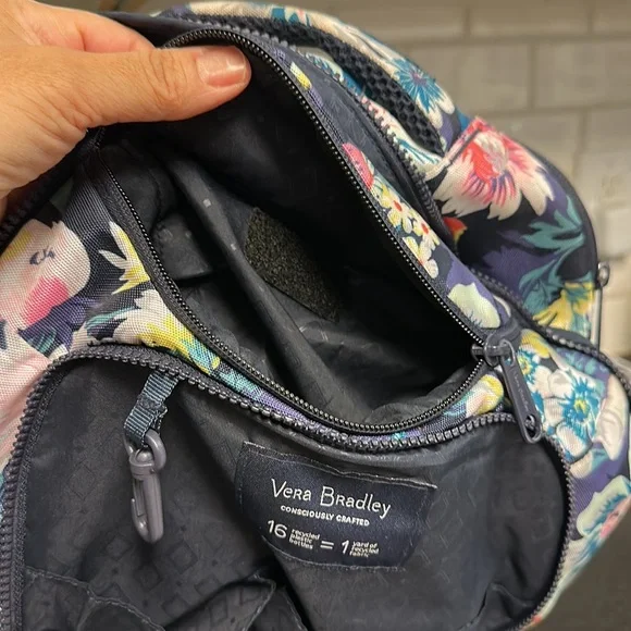 Vera Bradley Floral Backpack - Navy and Multicolor - Picture 8 of 16